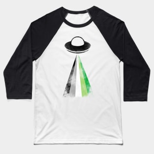 Gaylien Aromantic Pride UFO Baseball T-Shirt